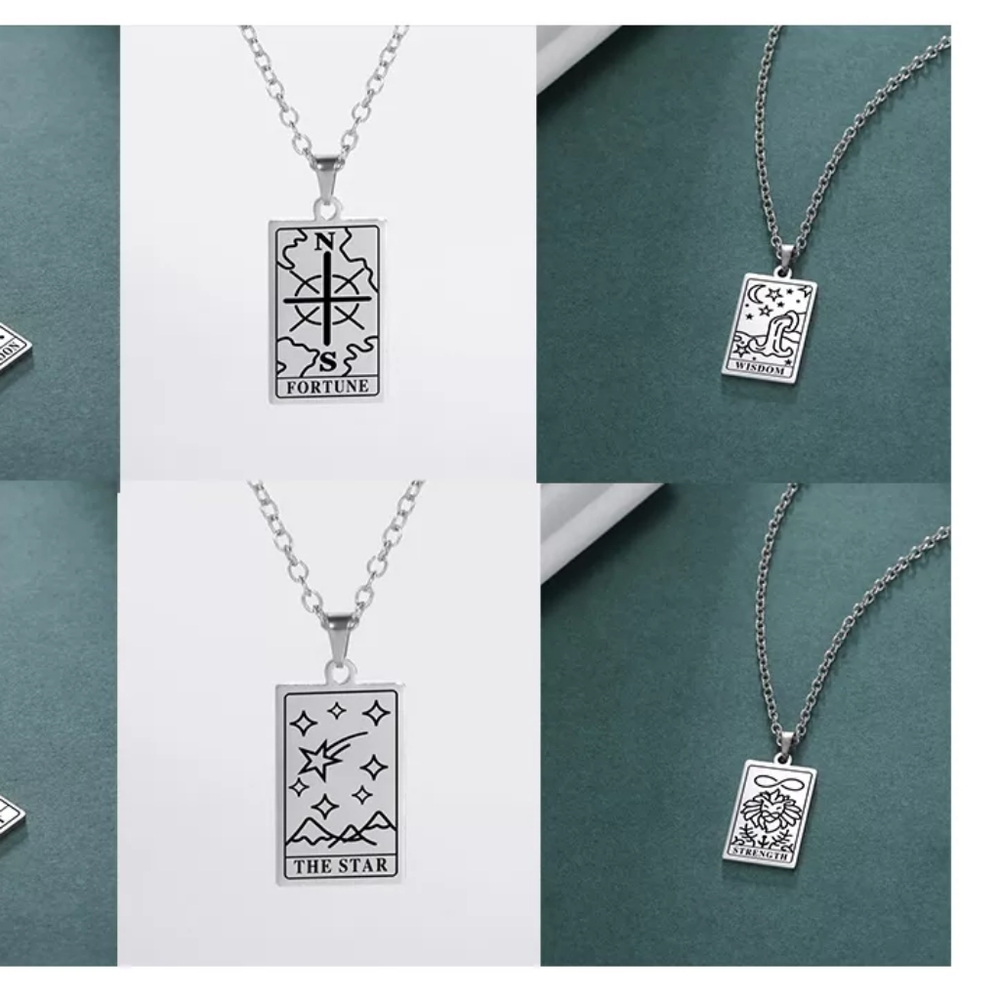 "STRENGTH" Tarot Card Necklace - Picture 4 of 5